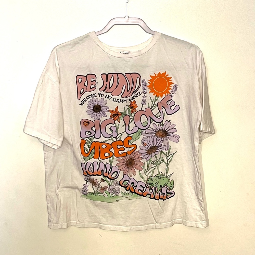 Ole by Koton size M (teenage) white graphic tee. EUC. - Picture 4 of 13
